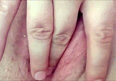 stunning milf caught masturbating outdoors in a closeup view