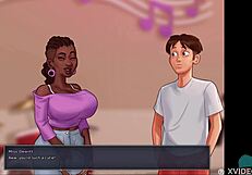 Redhead Neighbor's Big Tits Amaze in Summertime Saga 53!