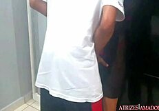 teen 18+ with big ass gets oral from monster cock lover