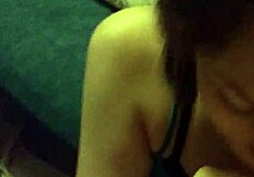 cheating gf blows her shaved pussy and tight ass