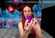 Is Tracy reviewing her anal toys with vibrator?