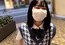 Cute Japanese amateur shares homemade hotel moments with natural charm