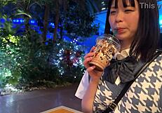 Cute Japanese amateur shares homemade hotel moments with natural charm