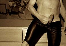 slowly undressing in latex, teasing with dildo before intense anal play