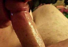wife sucking his cock in amateur blowjob scene 😏