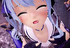 i love hololive hoshimachi suisei's sex in mmd 3d