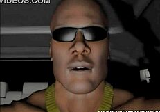 Watch this petite anime babe suck that big black cock in interracial hentai.