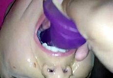 Ms TL Feels The Intense Pleasure Of Deepthroating A Dildo In This Emotional Scene