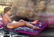 Ashley Doll Pool Sexy Fail Caught on Camera Fun
