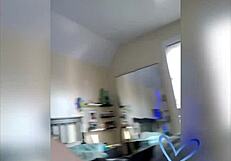 Raw striptease and anal play with big tits teasing