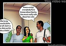 Savita Bhabhi in Episode 38 with steamy Indian comic sex scenes. Detailed action unfolds in every frame.