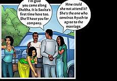 Savita Bhabhi in Episode 38 with steamy Indian comic sex scenes. Detailed action unfolds in every frame.