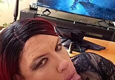 Shemale celeste enjoying more attention