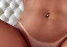 curly blonde in hotel enjoys intimate moment with partner