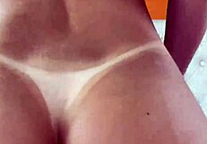 curly blonde in hotel enjoys intimate moment with partner