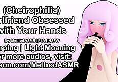 girlfriend obsessed with licking and sucking your hands moaning