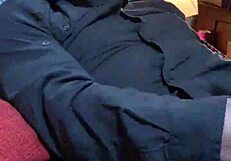 In slow motion, he strokes his big cock for bianca