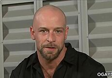 I watch this muscular mature guy masturbating passionately.