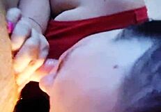 girlfriend sucks my cock sensually, then i cum all over her ass