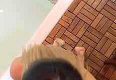 Asian babe lulu chu discovers stepbrother creeping on phone