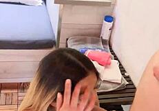 Asian babe lulu chu discovers stepbrother creeping on phone