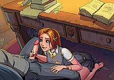 i give innocent ginny weasley a messy blowjob