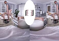 Intense blowjob and handjob from shaved redhead in virtual taboo pov.