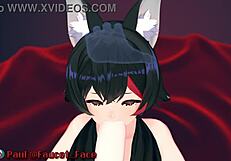 White Girl Sucks Cock in POV Anime Style - Oo●●mi Mi●