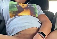 Ebony In Car Outdoors