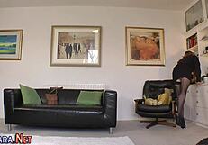 British milf in stockings tongues european lesbian passionately. 😘