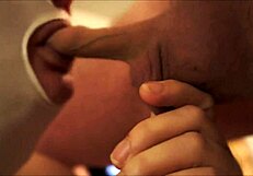 Amateur masked blowjob with bound boobs and tits