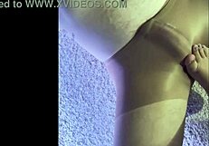 I make my husband wear wet pantyhose for footjob