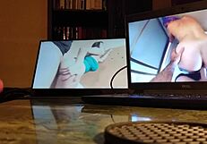 Masturbating at the desk feels so intense and lonely