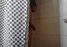 Bathroom scene with Andrew Biceps and bisexual guy