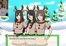 Tenten takes revenge on hinata with pussy cowgirl bound cock creampie bondage lesbian anime hentai