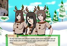 Tenten takes revenge on hinata with pussy cowgirl bound cock creampie bondage lesbian anime hentai