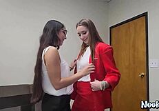 Join the office threesome with Laney Grey and Madison Wilde!