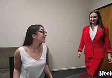 Join the office threesome with Laney Grey and Madison Wilde!