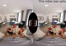 Virtual taboo brings anal joy and blowjob for birthday boy in POV