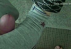 Is this sexy teen's footjob teasing you?