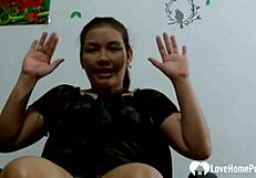 Horny Chick Gives Great Footjob In POV