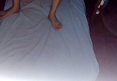 Intense cowgirl riding with girlfriend at night before partying