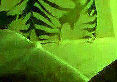 Horny neighbor begs for a hand! Masturbating her hairy pussy.