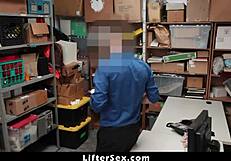 Teen suspect undergoes a detailed strip search in the police office