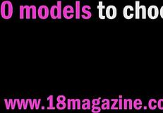 Amy Lee drains dicks with feet and mouth in cute brunette cumshot