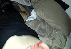 Man, orange satin panties look wild during intense fucking and cumshot!