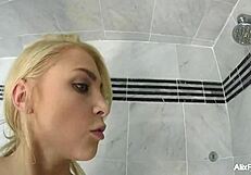 Watch Alix Lynx Masturbate In The Shower With Her Big Tits!