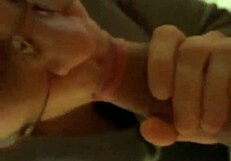 Blind Whore's Mouth: Swallowing Cock in POV Fetish Scene with Glasses