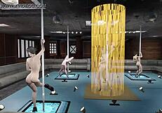 fallout 4 multi pole dance with sexy anime hentai characters