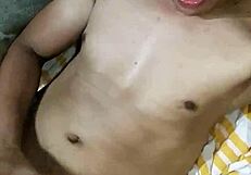 Excited Twink Solo Man Masturbates Alone